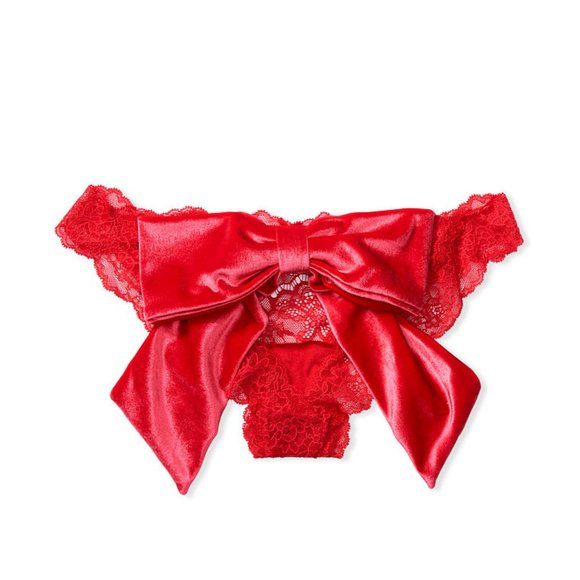Victoria’s Secret DREAM ANGELS Lace & Velvet Bow Cheekini Panty - Picture 3 of 4
